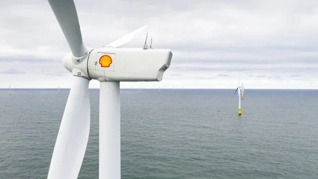 Shell energy wind farms in the sea