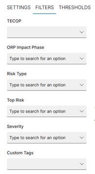 CoreStream GRC platform multi-select filter on risk visual charts tool