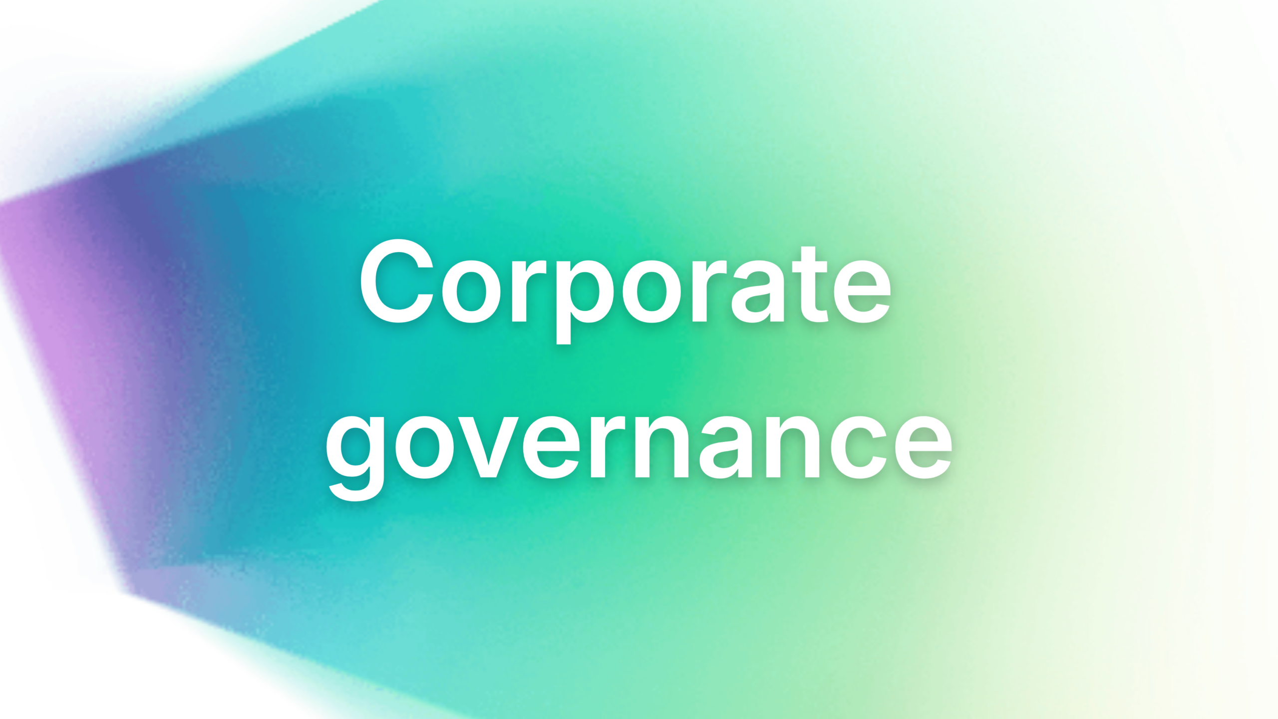 Corporate governance