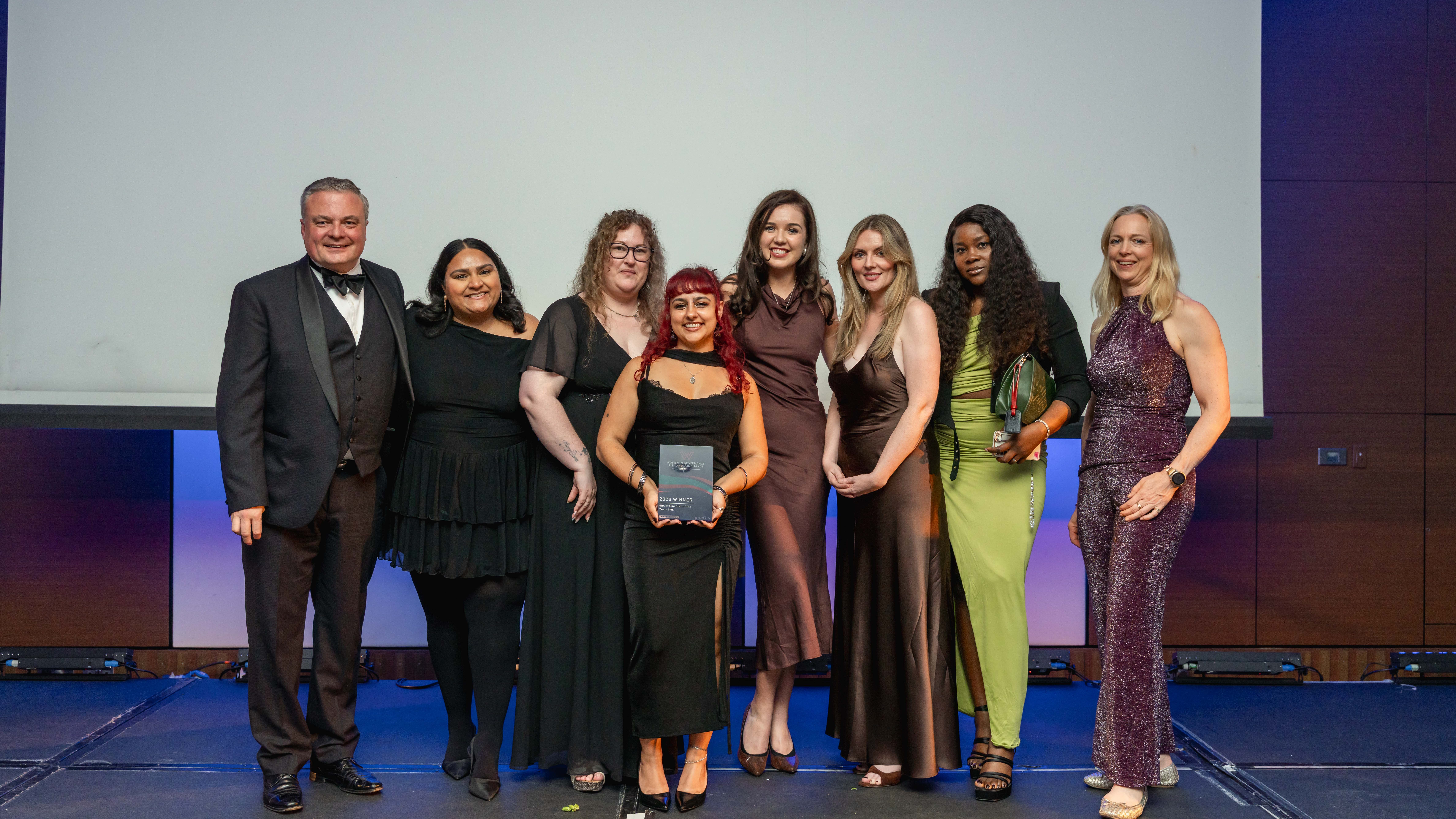 CoreStream GRC team & clients group picture at WGRC awards 2026