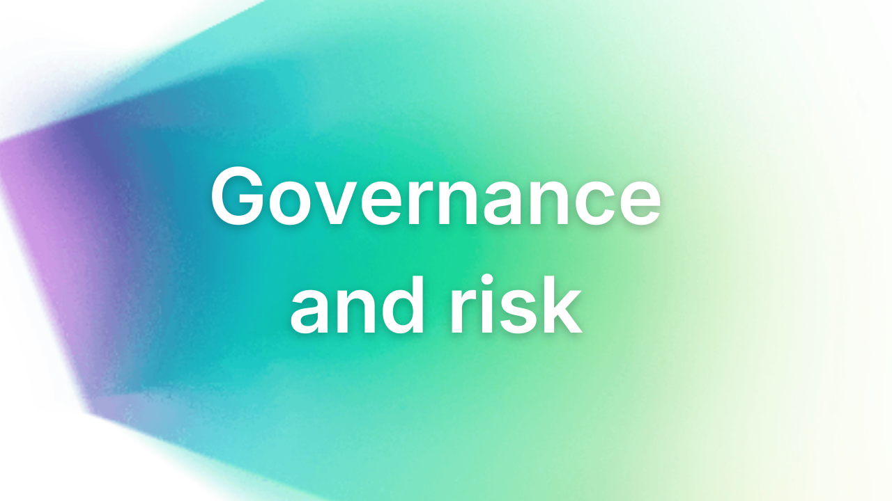 Governance and risk