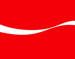 red background with white wave line