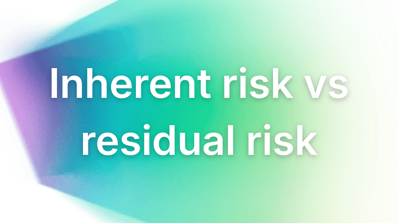 Inherent risk vs residual risk